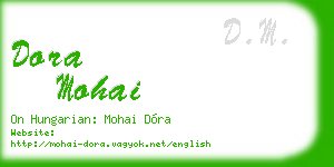dora mohai business card