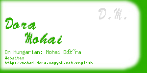 dora mohai business card